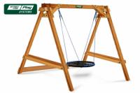 Качели деревянные SLP SYSTEMS 1 секция (высокие) + гнездо OVAL
