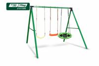 Качели SLP SYSTEMS 3 секции + лодочка красное + качели TS40 + сиденье гибкое желтое